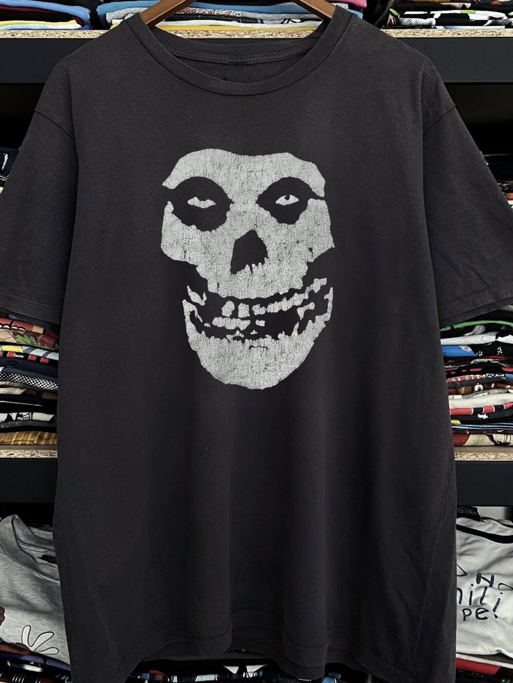 80s Misfits Crimson Ghost Washed Black Tee  91